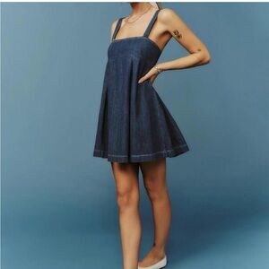 Reformation Cecil Denim Mini Dress